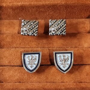Vintage SWANK | Silvertone Cufflinks Set of 2